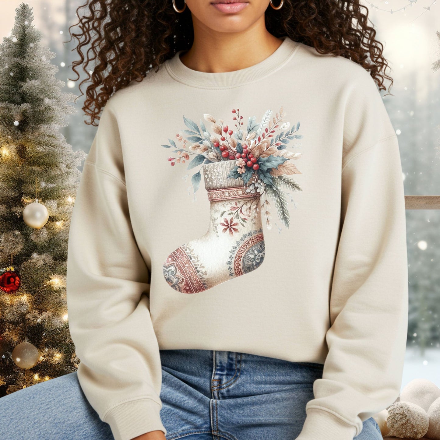 Boho Stocking Sweatshirt