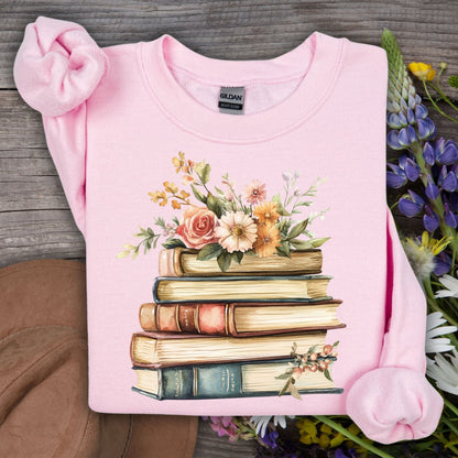 Books and Flowers Sweatshirt