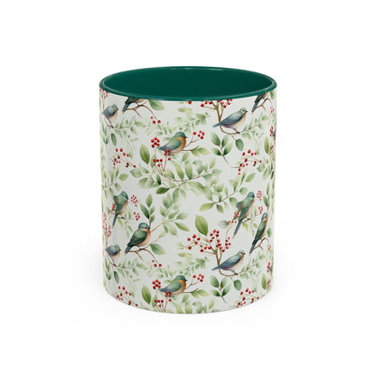 Botanical Holiday Bluebird Pattern Mug (11/15oz)