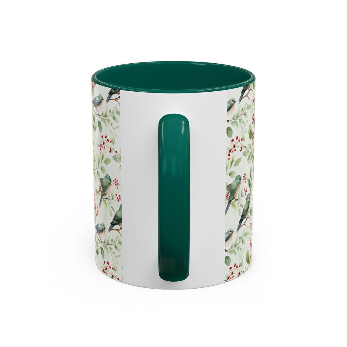Botanical Holiday Bluebird Pattern Mug (11/15oz)