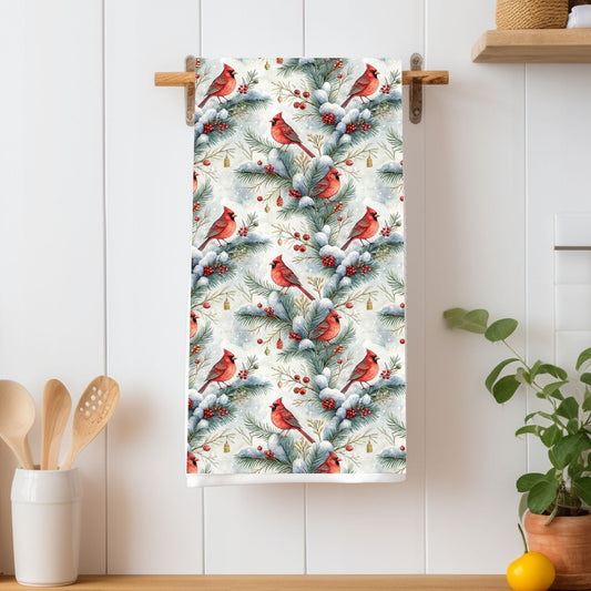 Cardinal & Pine Holiday Microfiber Tea Towel