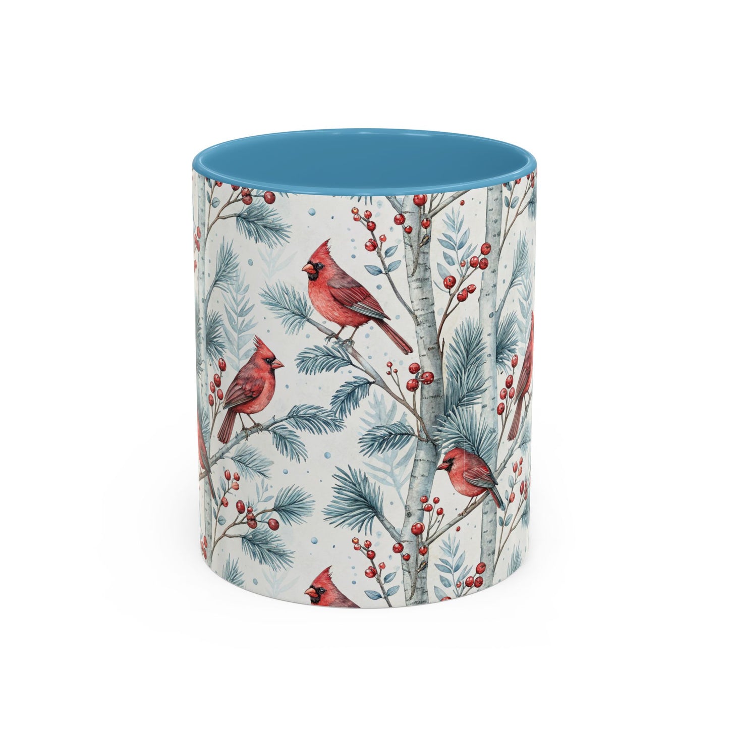 Cardinal in Snowy Birch Trees 11 & 15 oz. Mug