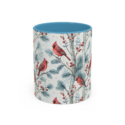 Cardinal in Snowy Birch Trees 11 & 15 oz. Mug