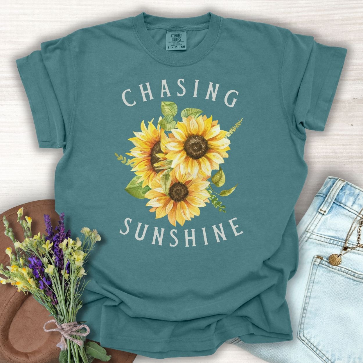 "Chasing Sunshine" Sunflower T-Shirt