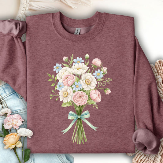 Cheerful Easter Bouquet Sweatshirt