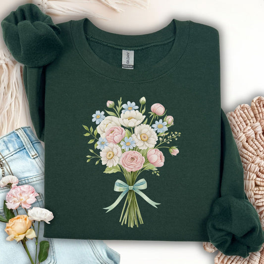 Cheerful Easter Bouquet Sweatshirt