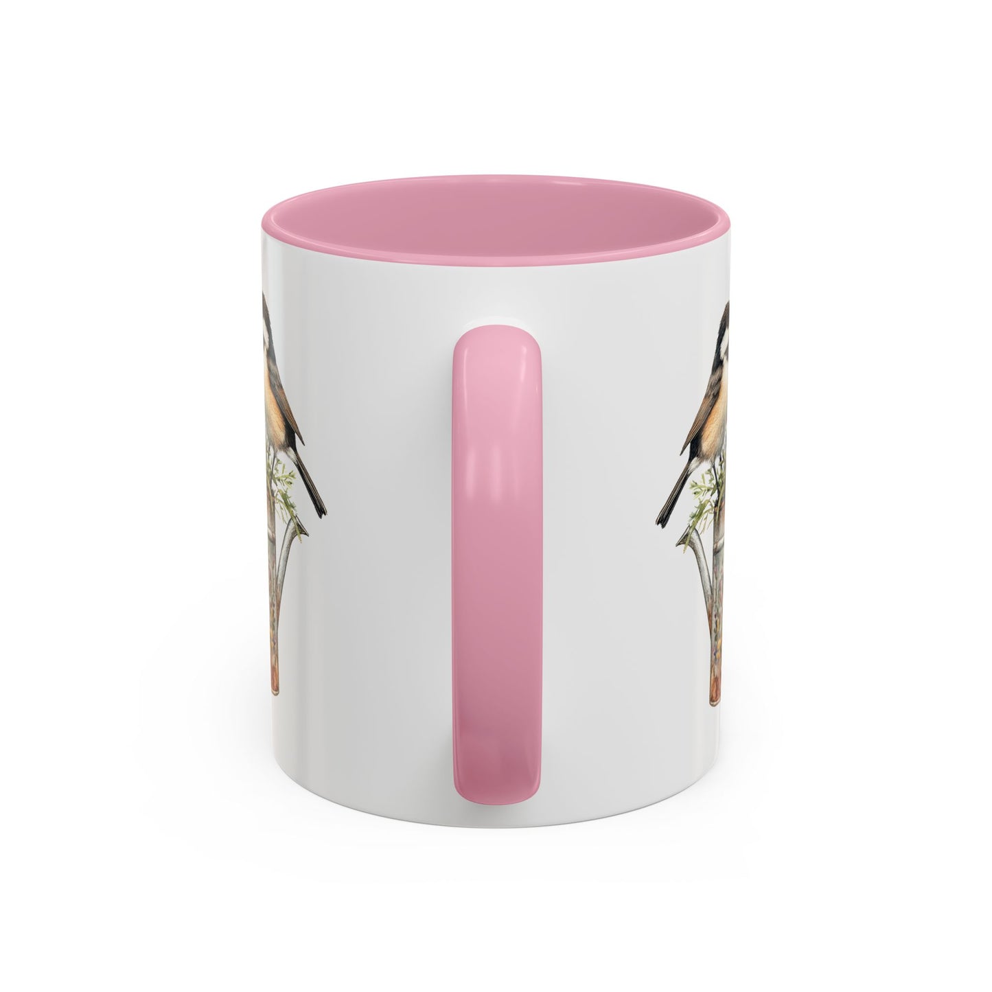 Chickadee in Summer Floral Watering Can Mug (11/15oz)