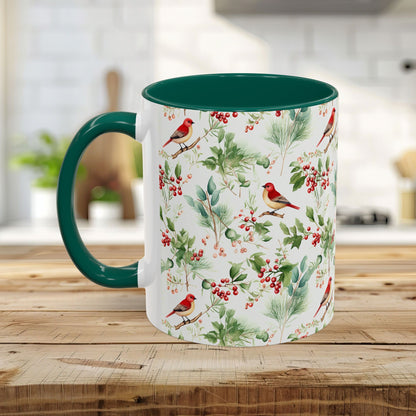 Christmas Bird & Holly Berries Mug (11/15oz)