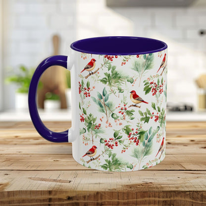 Christmas Bird & Holly Berries Mug (11/15oz)