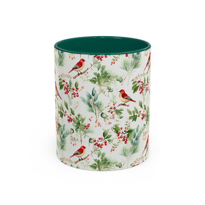 Christmas Bird & Holly Berries Mug (11/15oz)