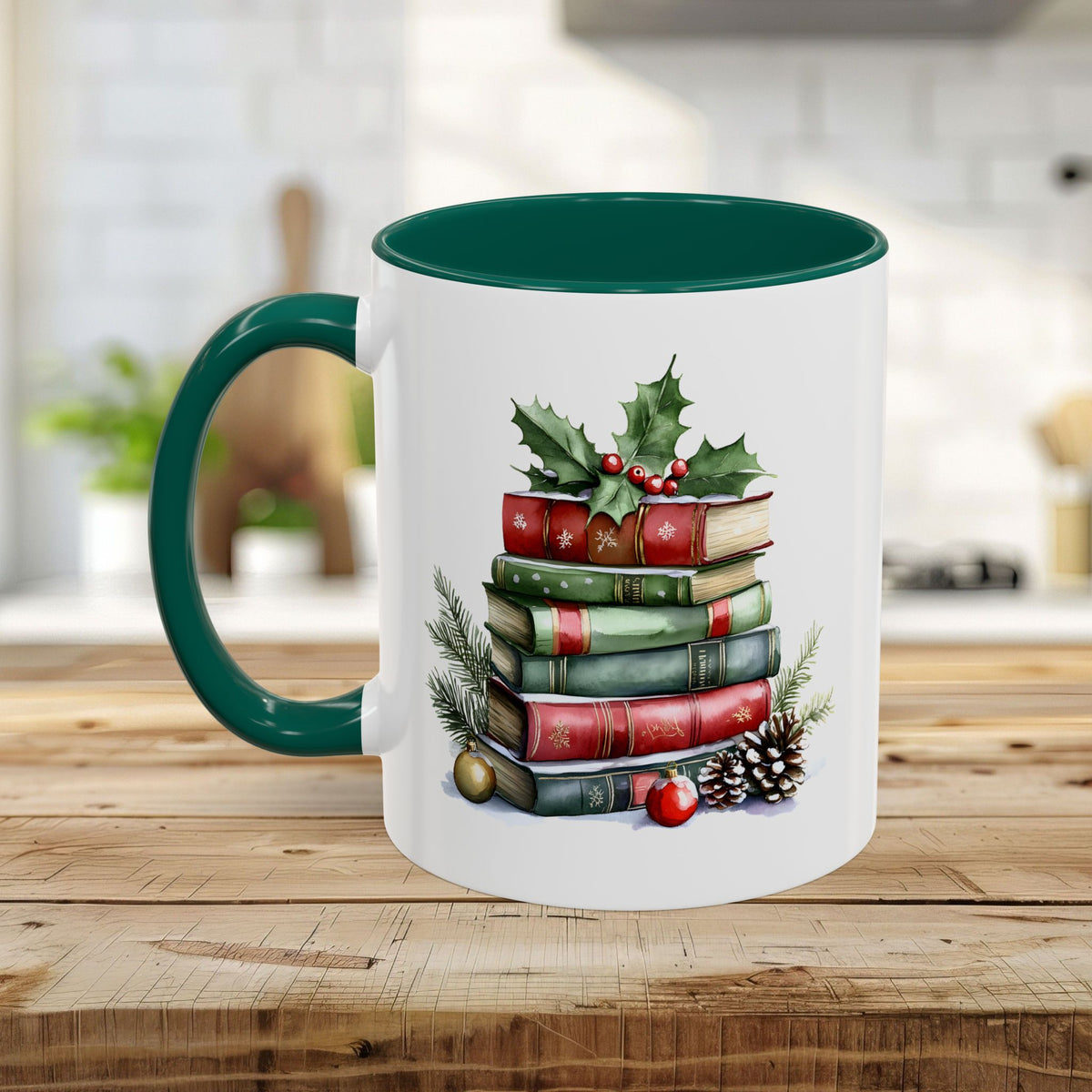 Christmas Book Stack Mug (11/15oz)