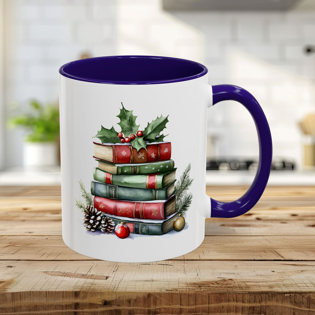 Christmas Book Stack Mug (11/15oz)