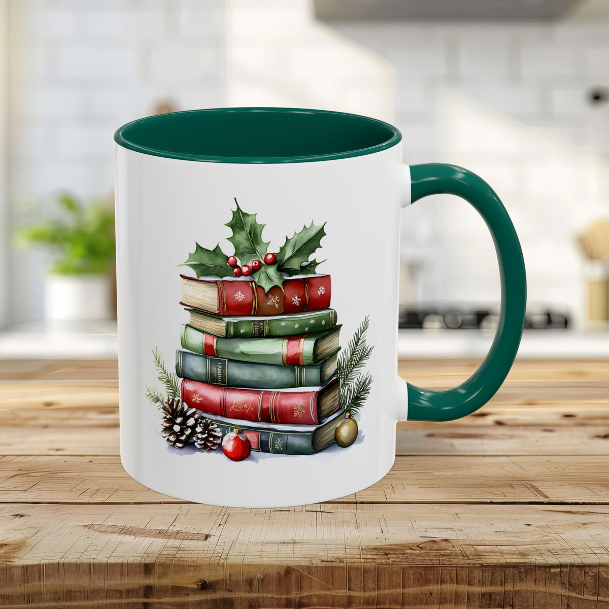 Christmas Book Stack Mug (11/15oz)