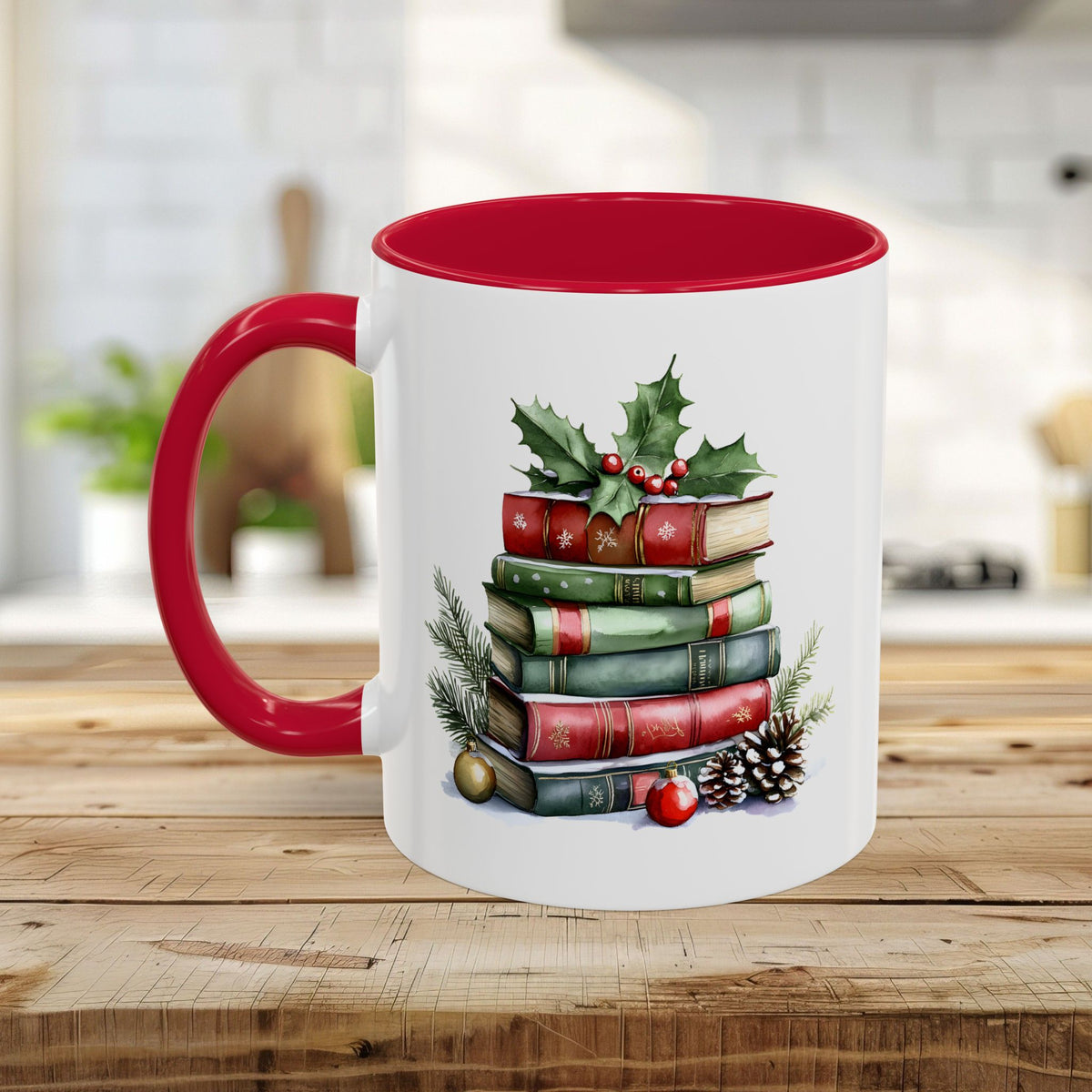 Christmas Book Stack Mug (11/15oz)