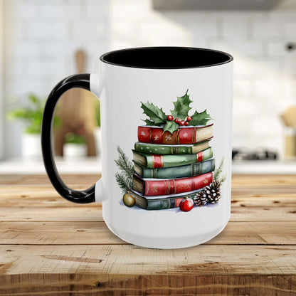 Christmas Book Stack Mug (11/15oz)