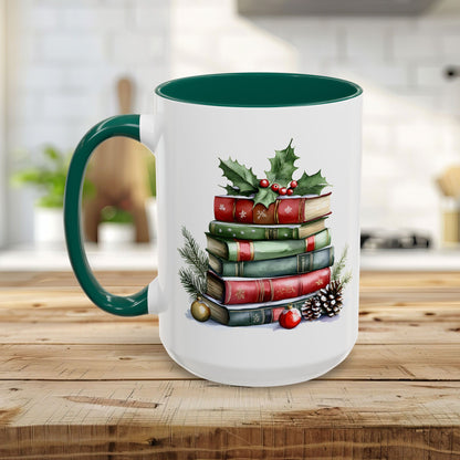 Christmas Book Stack Mug (11/15oz)