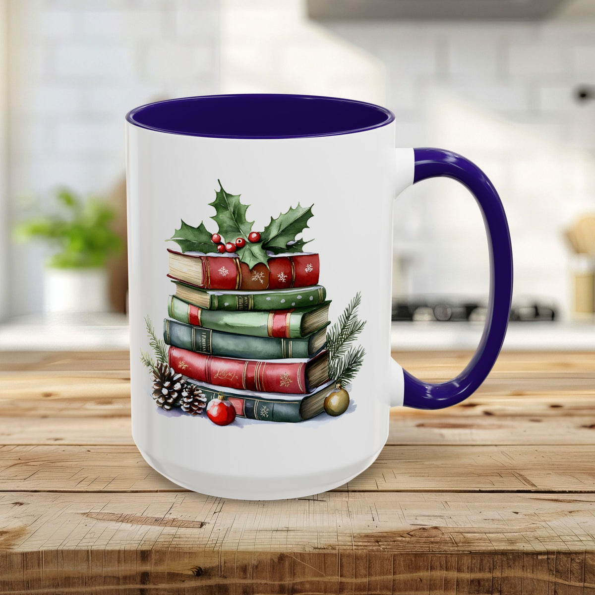 Christmas Book Stack Mug (11/15oz)