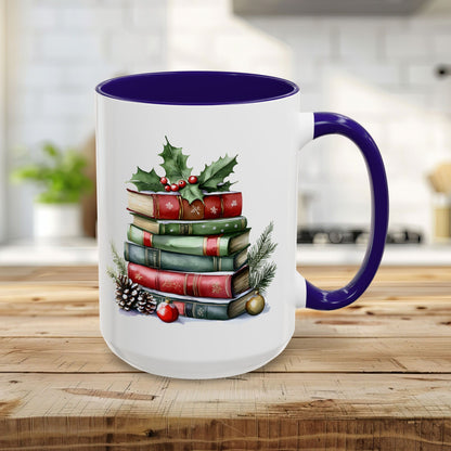 Christmas Book Stack Mug (11/15oz)