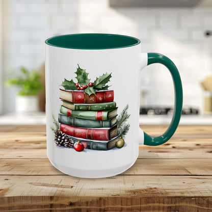 Christmas Book Stack Mug (11/15oz)