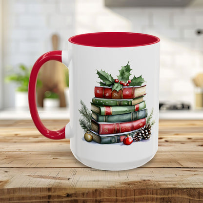 Christmas Book Stack Mug (11/15oz)