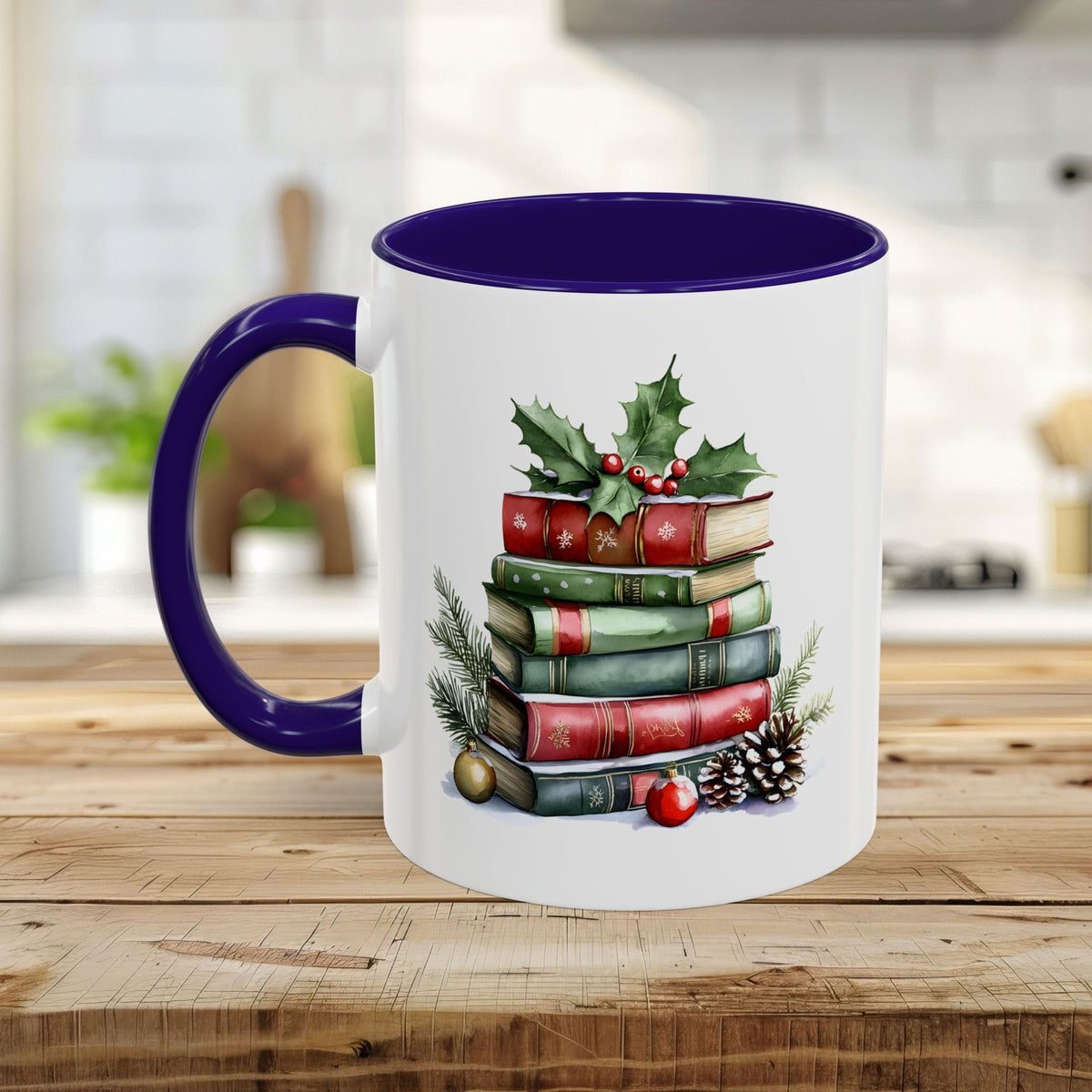 Christmas Book Stack Mug (11/15oz)