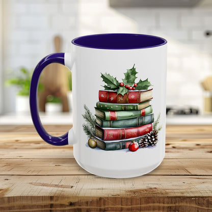 Christmas Book Stack Mug (11/15oz)