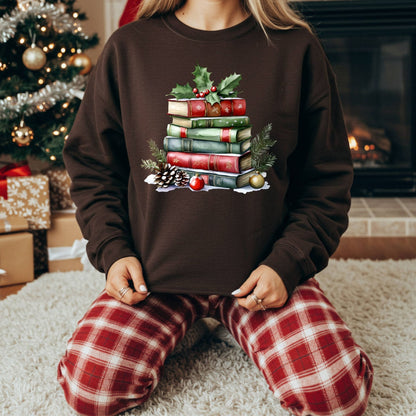 Christmas Book Stack Sweatshirt