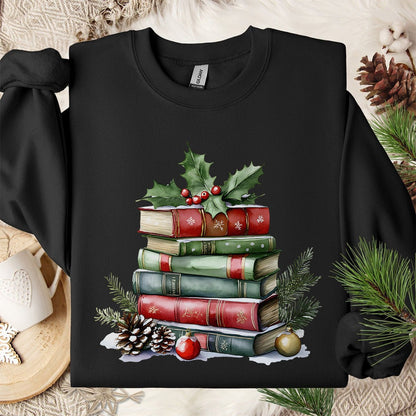 Christmas Book Stack Sweatshirt