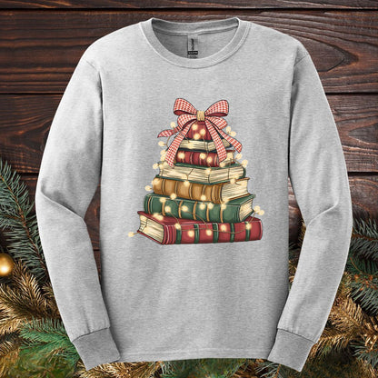 Christmas Book Tree Long Sleeve Tee