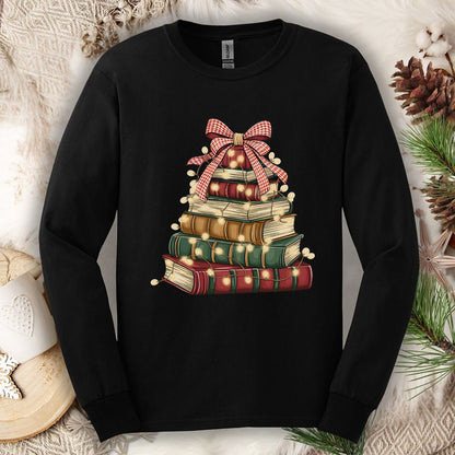 Christmas Book Tree Long Sleeve Tee