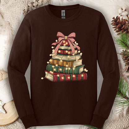 Christmas Book Tree Long Sleeve Tee