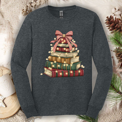 Christmas Book Tree Long Sleeve Tee