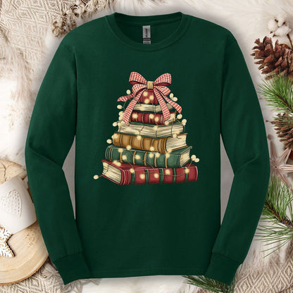 Christmas Book Tree Long Sleeve Tee