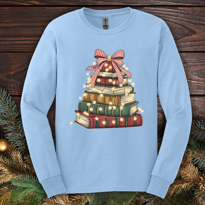 Christmas Book Tree Long Sleeve Tee