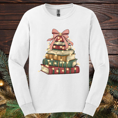Christmas Book Tree Long Sleeve Tee