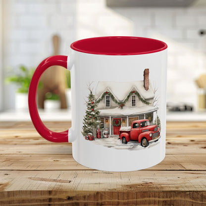 Christmas Farmhouse & Pickup Truck Mug (11/15oz)