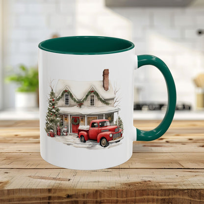 Christmas Farmhouse & Pickup Truck Mug (11/15oz)