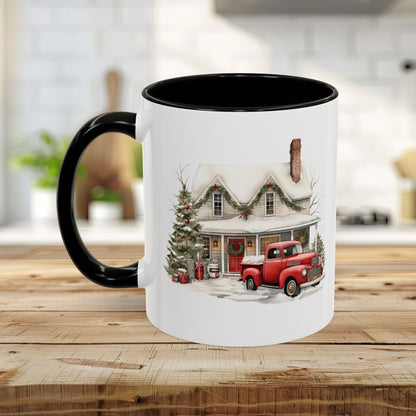 Christmas Farmhouse & Pickup Truck Mug (11/15oz)