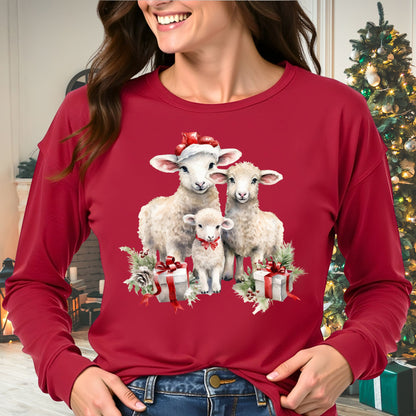 Christmas Lambs Long Sleeve Tee
