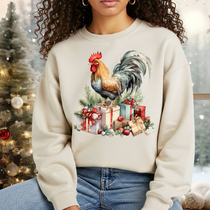 Christmas Rooster Sweatshirt
