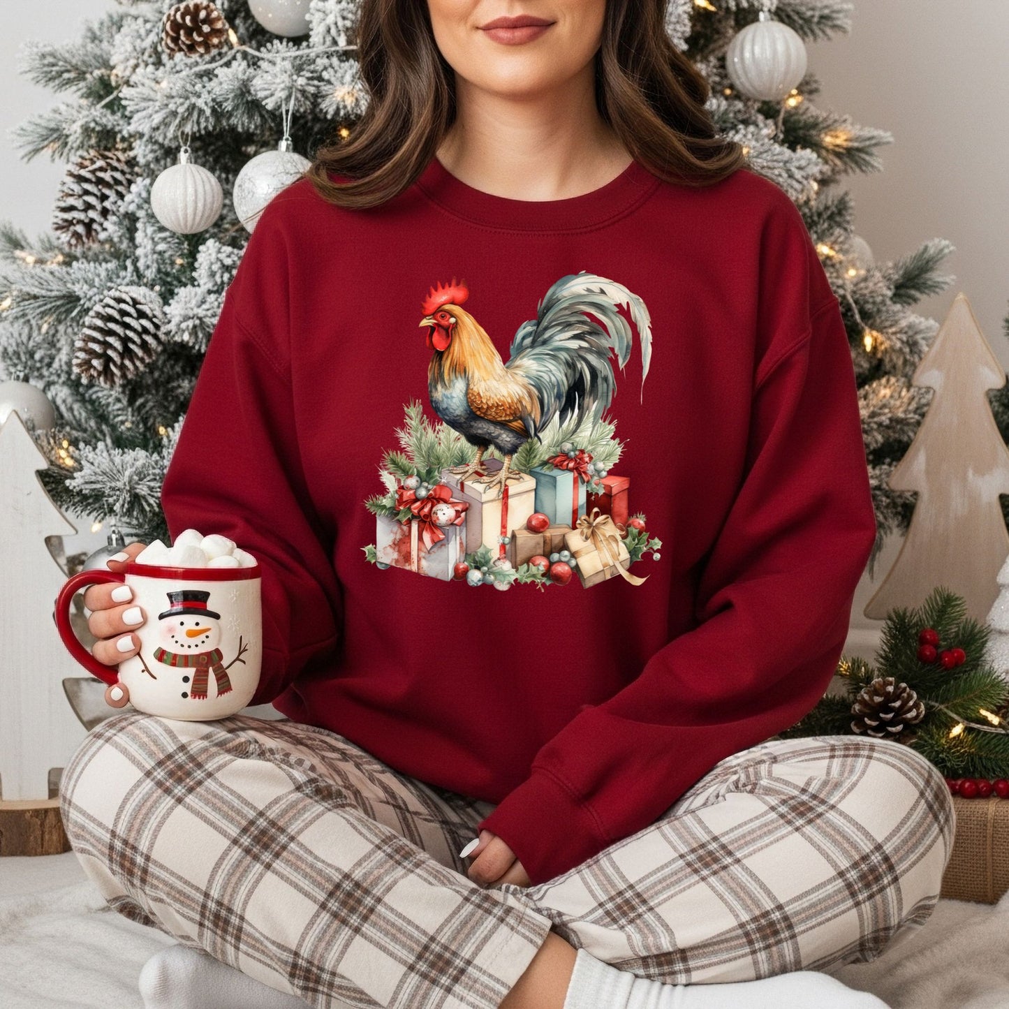 Christmas Rooster Sweatshirt