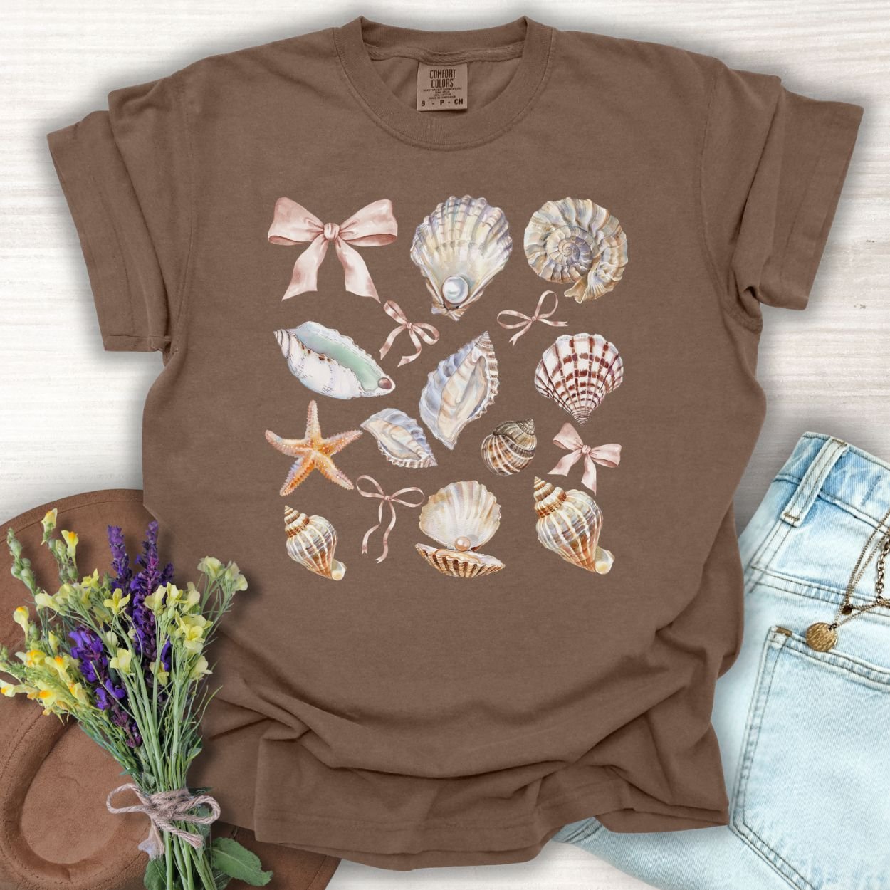 Coastal Beach Seashells T-Shirt