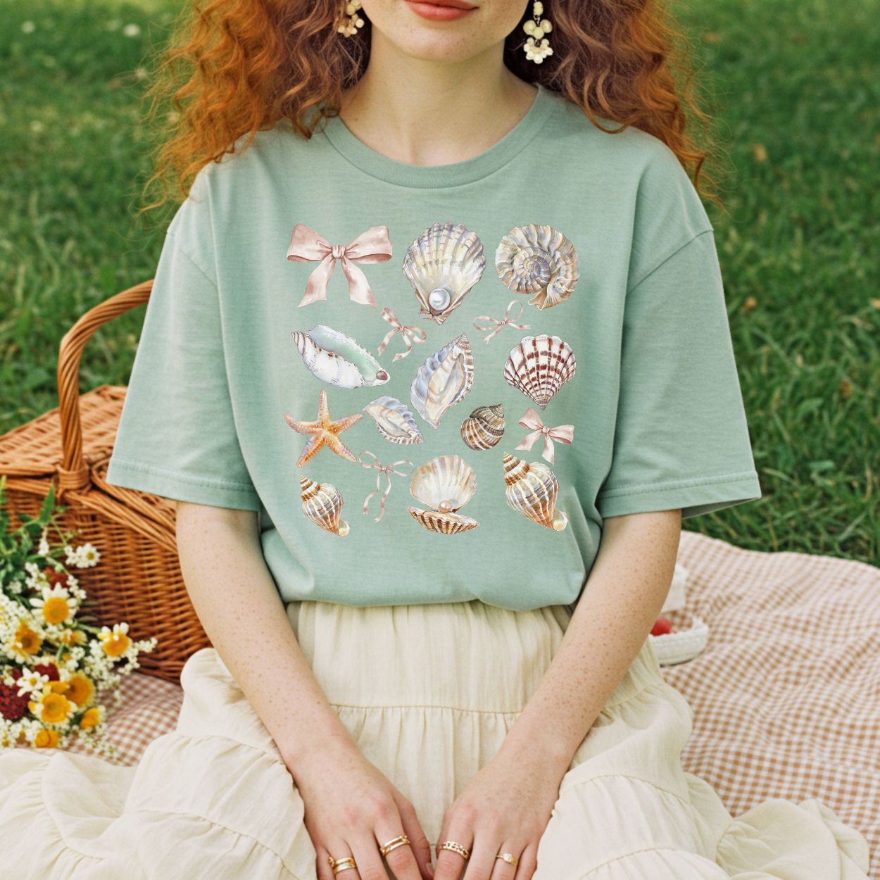 Coastal Beach Seashells T-Shirt