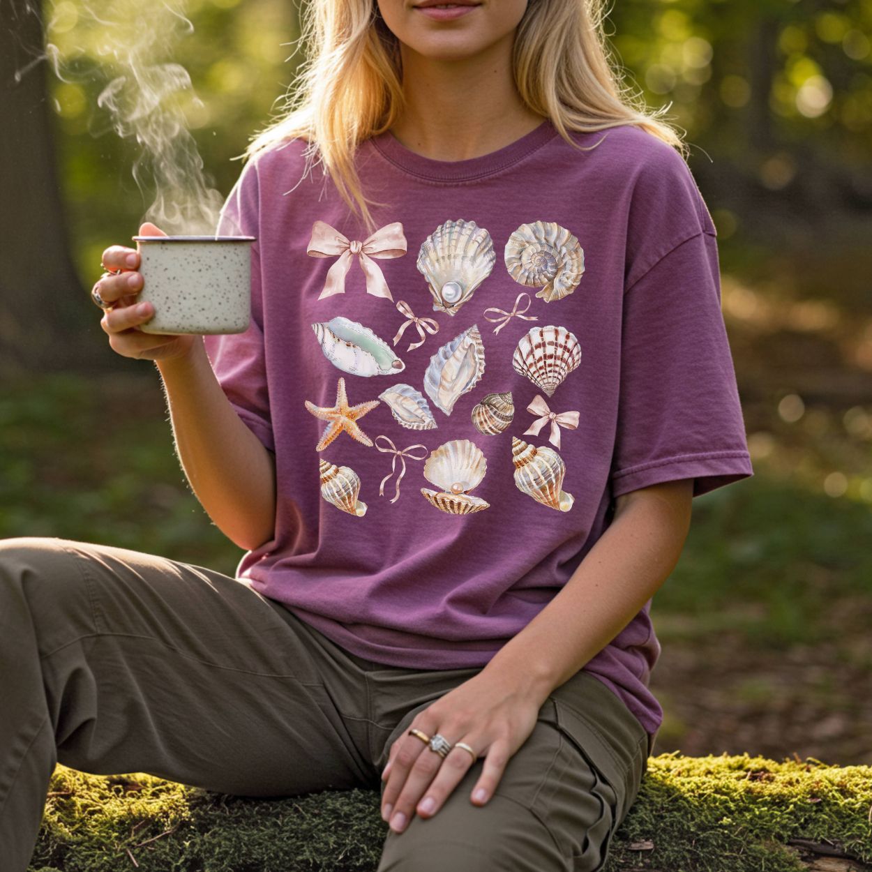 Coastal Beach Seashells T-Shirt