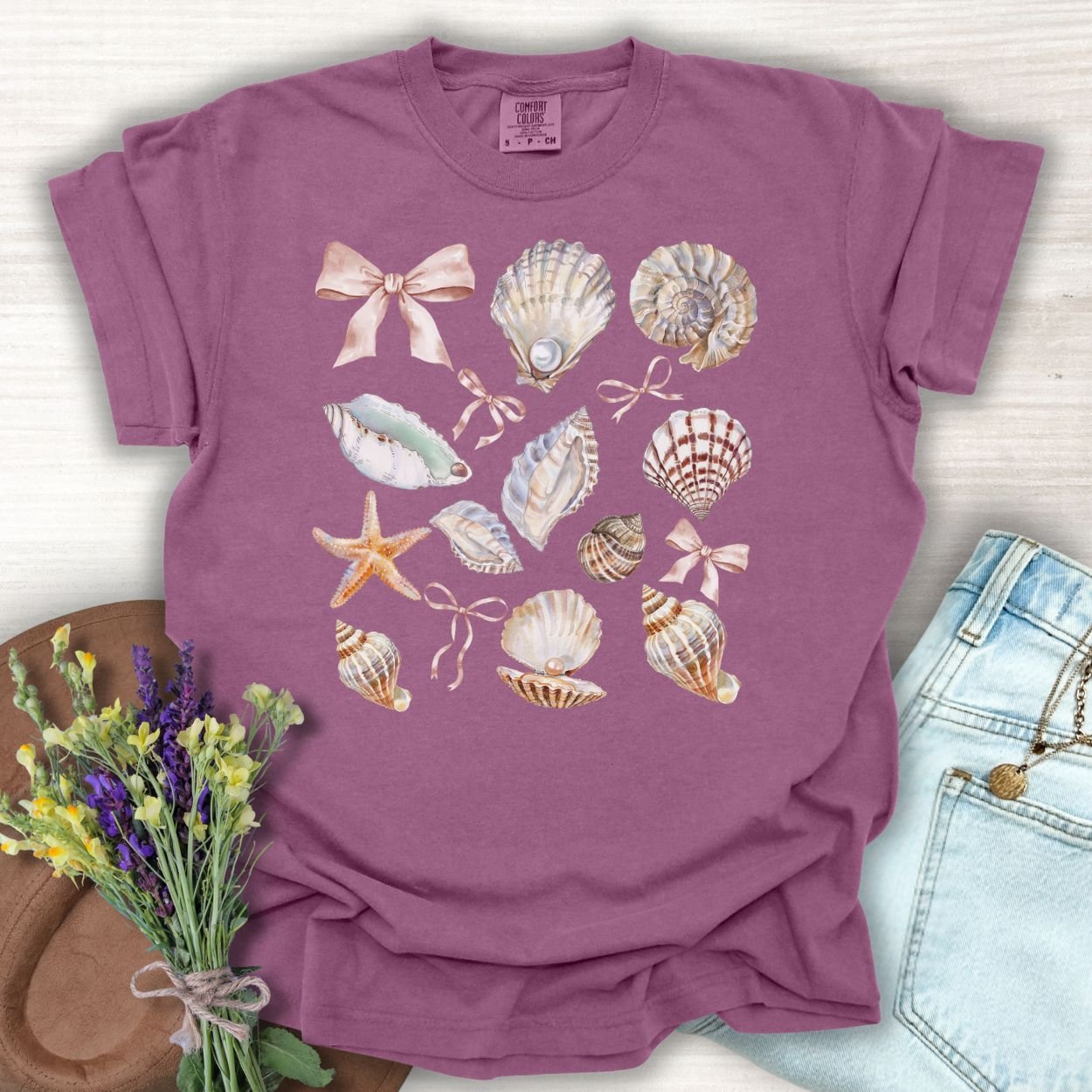 Coastal Beach Seashells T-Shirt