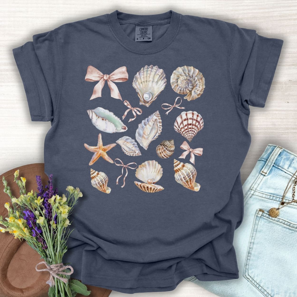 Coastal Beach Seashells T-Shirt