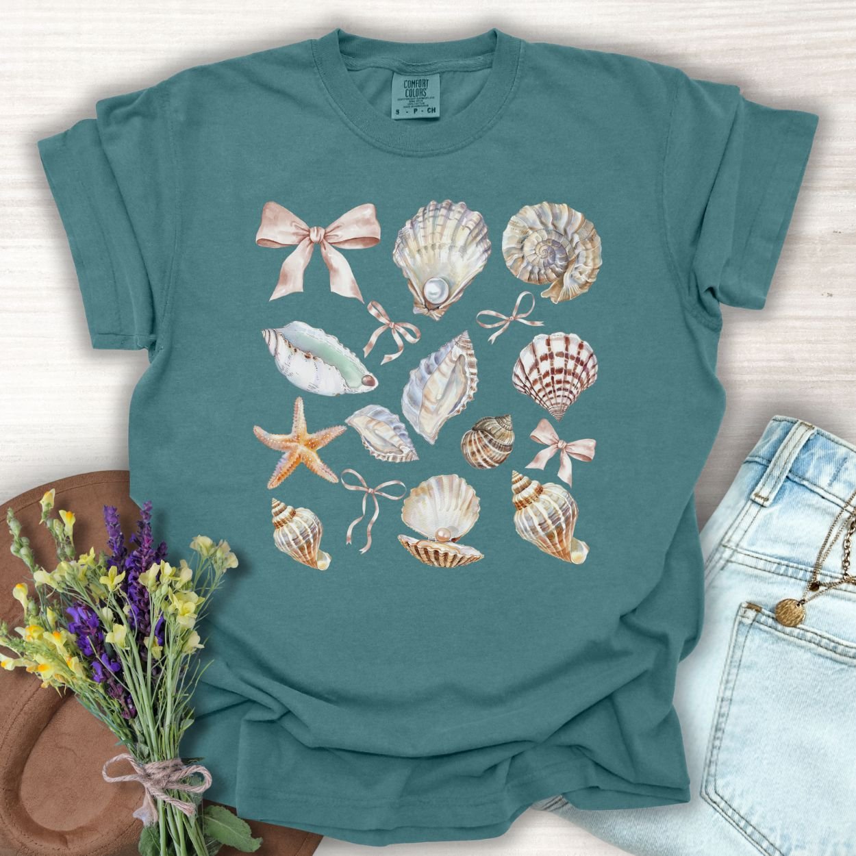 Coastal Beach Seashells T-Shirt