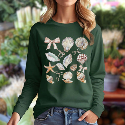 Coastal Seashells Long Sleeve Tee