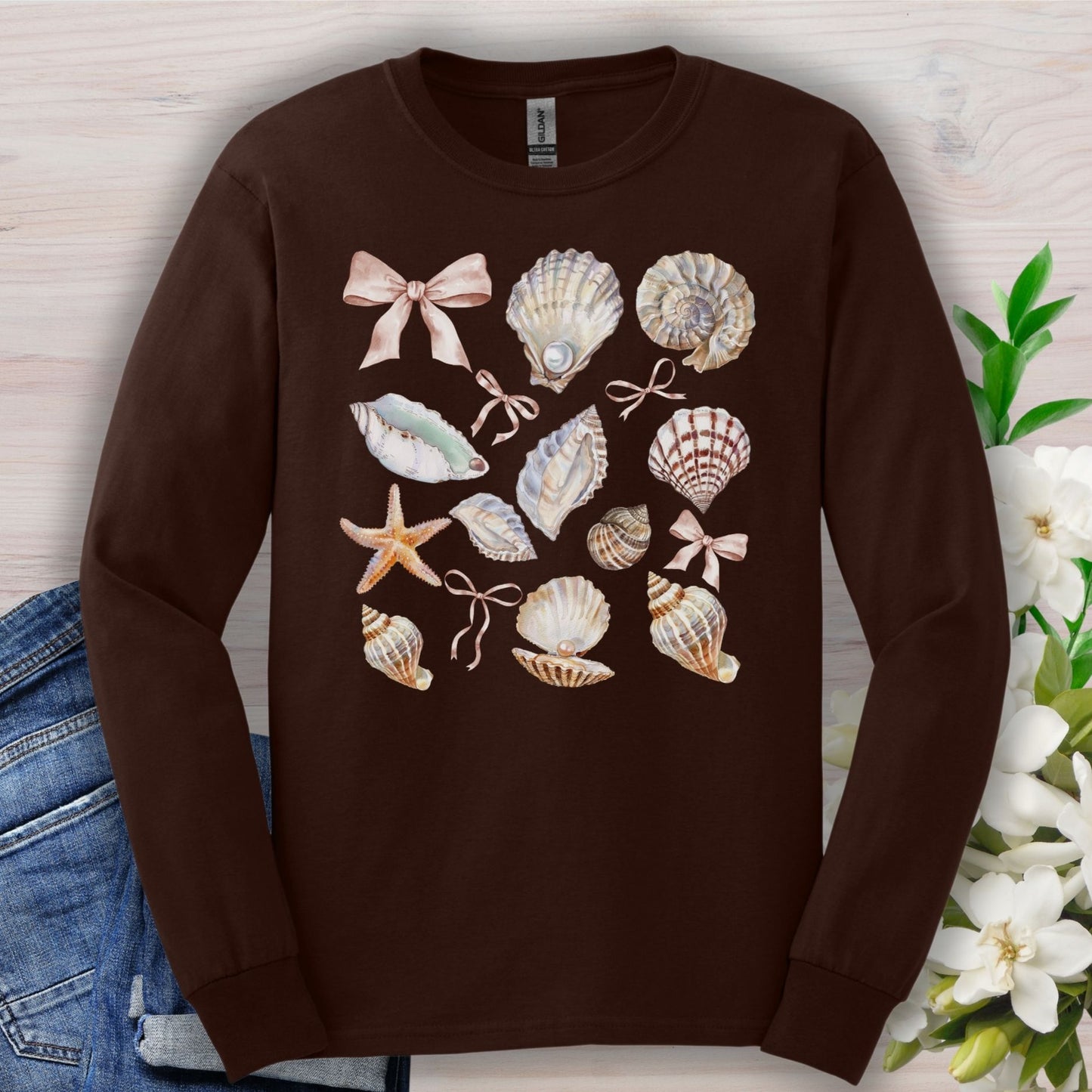 Coastal Seashells Long Sleeve Tee