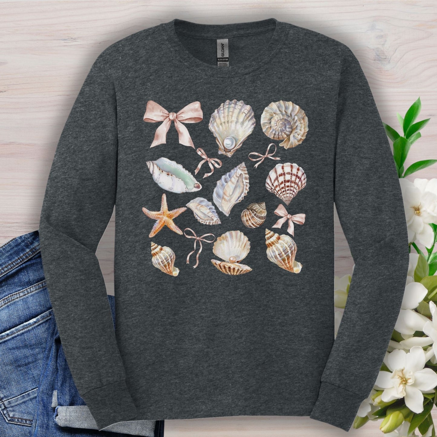 Coastal Seashells Long Sleeve Tee